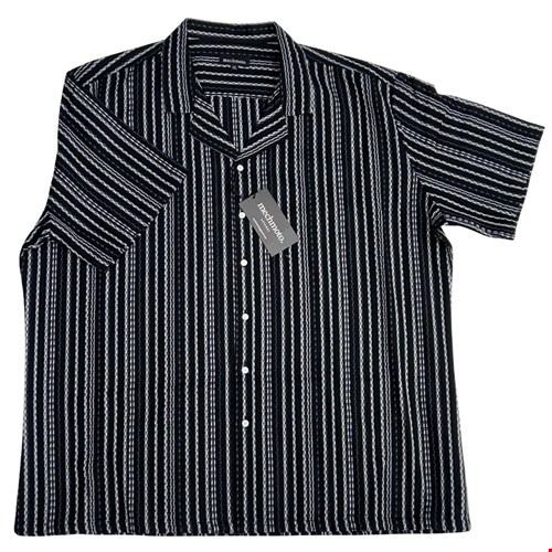 Mechmoto SS Knitted Stripe Shirt Black